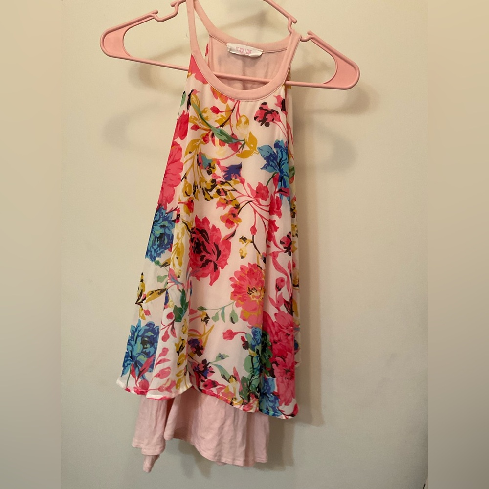 Floral Pink Tank Top